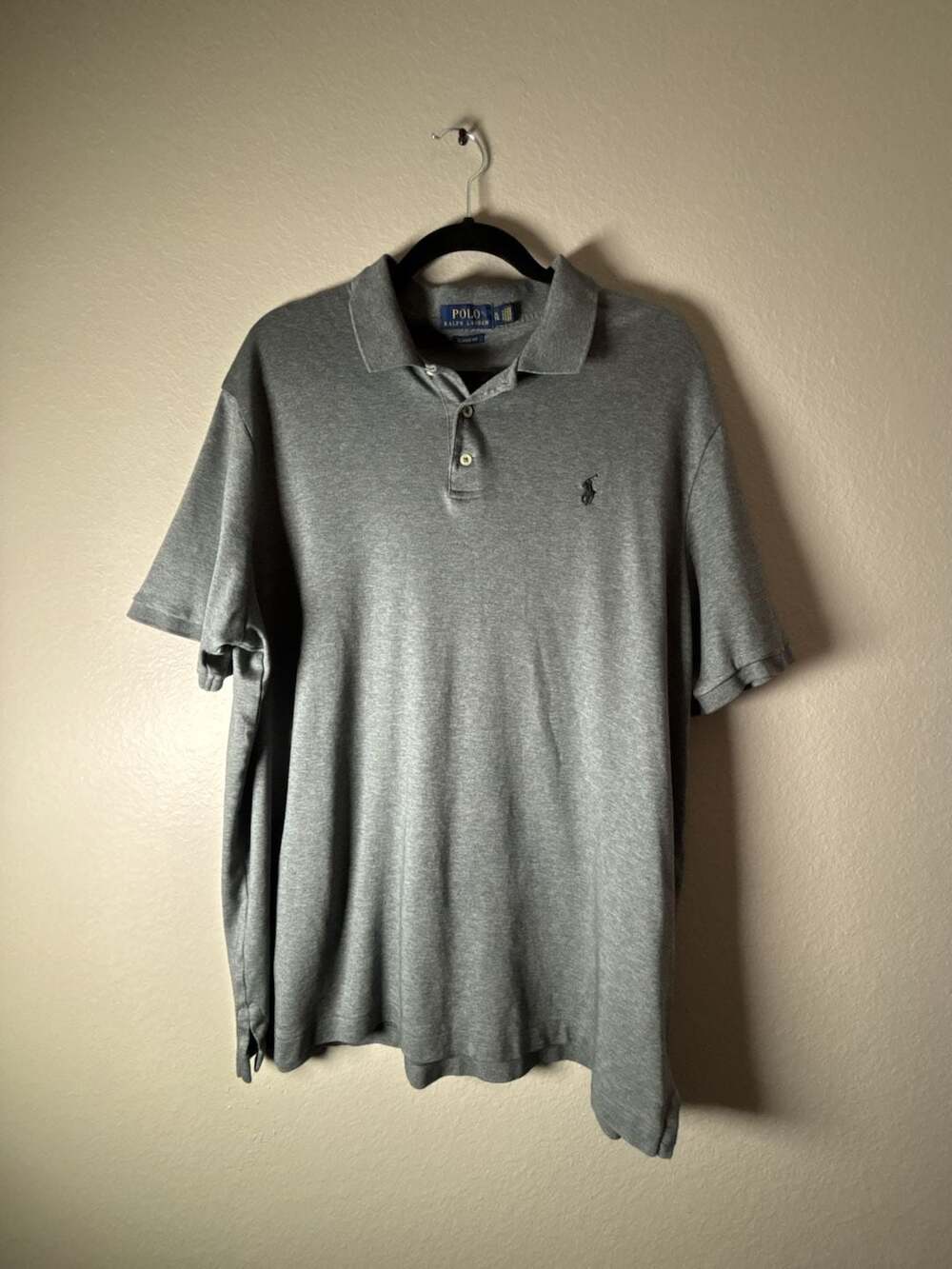 Polo Ralph Lauren Men's Classic Fit Short Sleeve Polo Shirt Gray Size XL